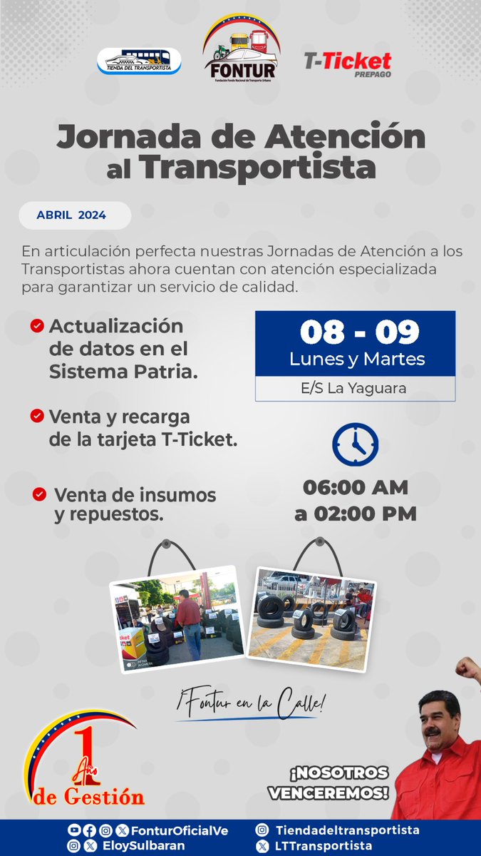 Llégate a la E/S La Yaguara📍 

¡Te estamos esperando!🚌🚙🏍️

<a href="/NicolasMaduro/">Nicolás Maduro</a> 
<a href="/rvaraguayan/">Ramón Celestino Velásquez Araguayán</a>
<a href="/ELOYSULBARAN/">Eloy Chiquitín</a> 

#UniónPatriotica