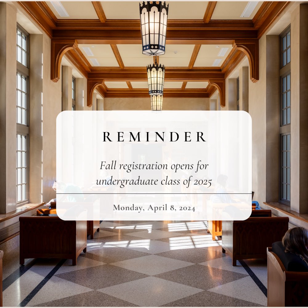 Registration begins TODAY for the undergraduate class of 2025. Visit the registration calendar for more information 📚🦅 #BostonCollege