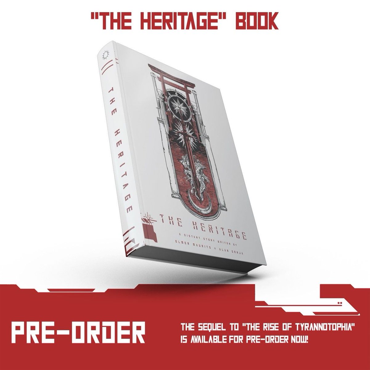 ‘’The Heritage’’, the second book in our saga that details the lore behind our lyrics is available for pre-order now!📖 This book directly follows up on the stories of ‘’The Rise Of Tyrannophia’’ and relates to the lyrics of our album ‘’Heritage’’.🗡️ buff.ly/3TSmK6d