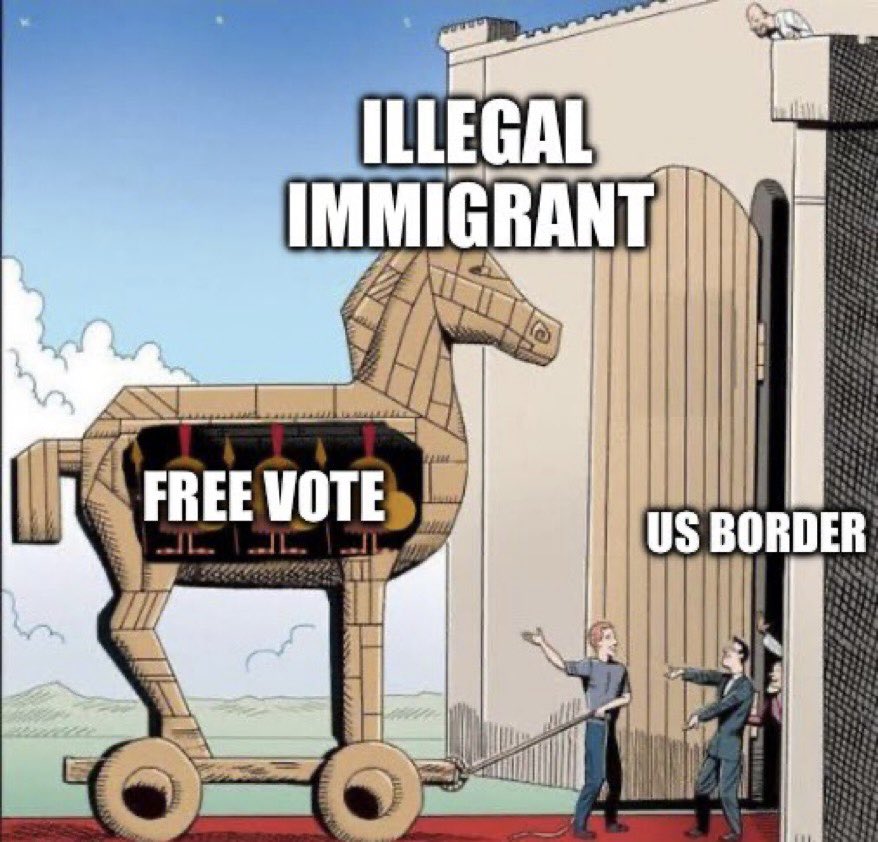 JakeSladeUSA's tweet photo. Yup. That’s the way it is. 

Should this be allowed to continue? I say hell no. Secure the damn border. 

#BidenBorderInvasion 
#IStandWithTexas https://t.co/mN7AWGqRAy