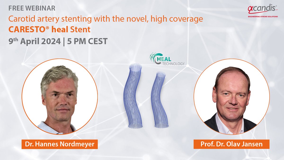 Are you interested in gaining access to valuable insights about our new carotid stent? 

Join our free webinar on Tuesday, 9 April at 5 PM CEST about the #CARESTO #heal Stent!

Join the Zoom meeting here: us06web.zoom.us/j/2748330163?p…