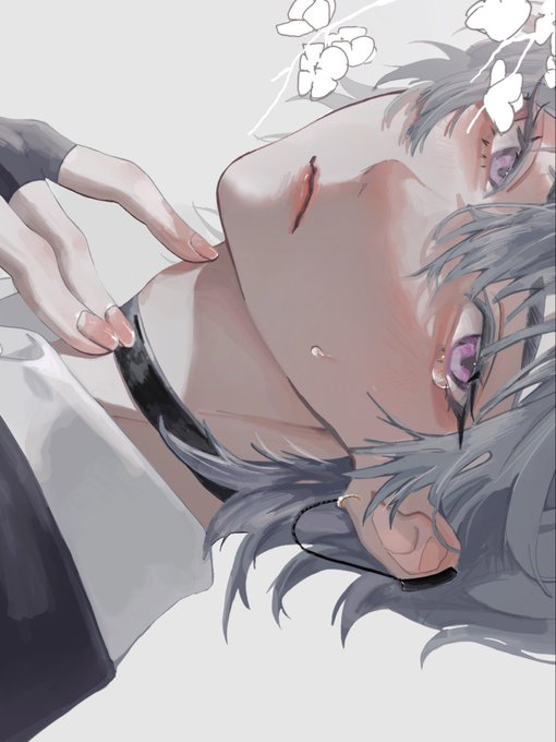 「crying with eyes open grey hair」 illustration images(Latest)