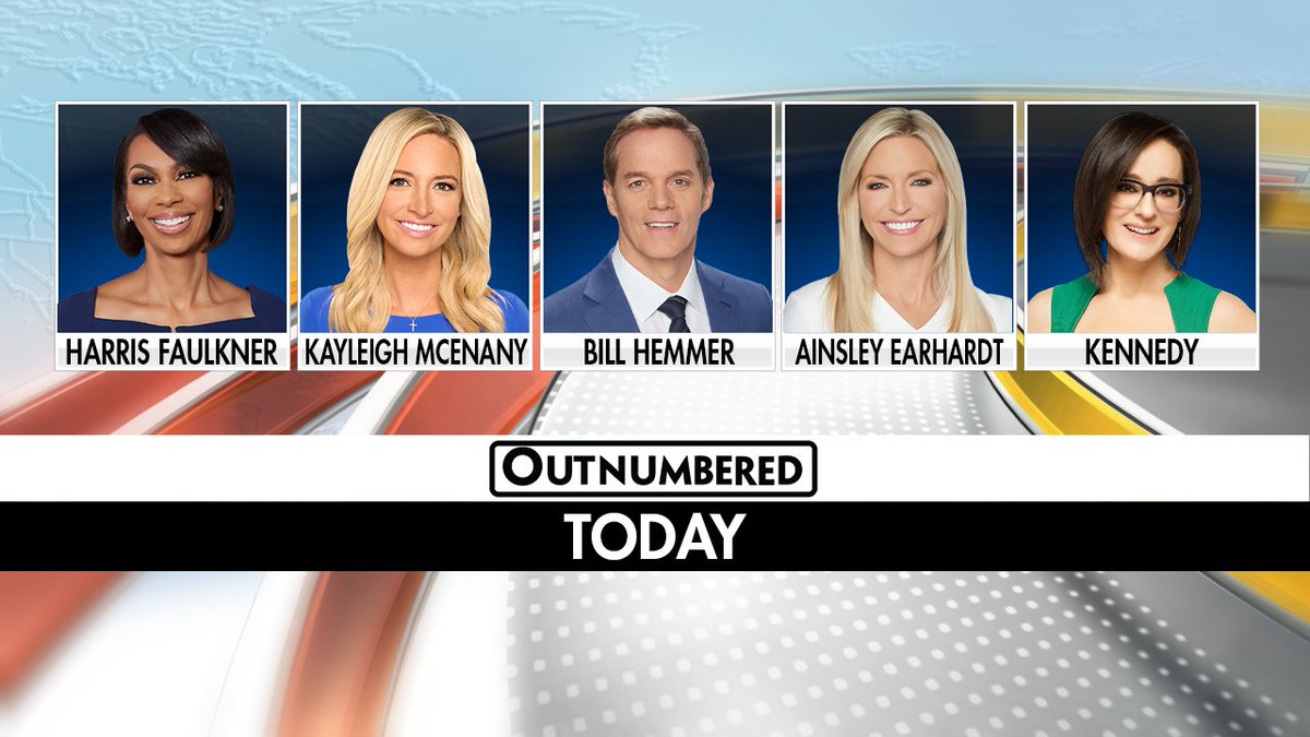 TODAY ON OUTNUMBERED: @HARRISFAULKNER @kayleighmcenany @ainsleyearhardt @KennedyNation & @BillHemmer! ☀️🌑🕶️#Outnumbered #FoxNews