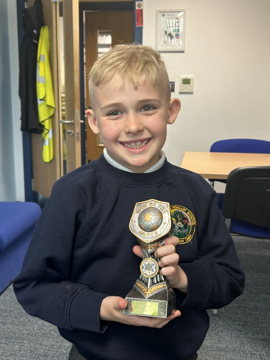 Well done George. Player of the Match for your football team once again is a great achievement. #ChanceToShine