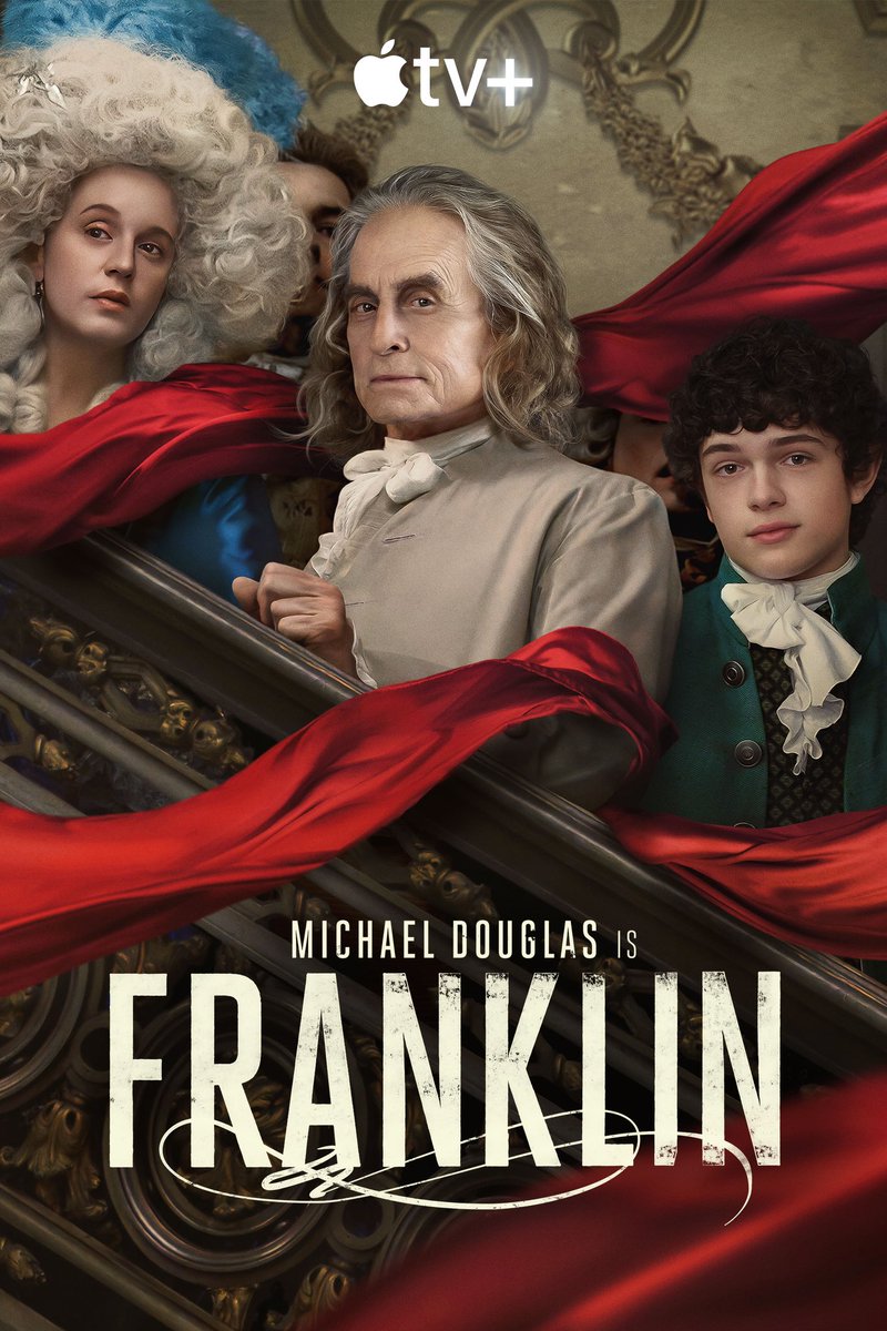 An American founding father sets out on a secret mission. #MichaelDouglas stars in the new limited series, #Franklin which premieres its first 3 epsiodes, this Friday, on #AppleTV+