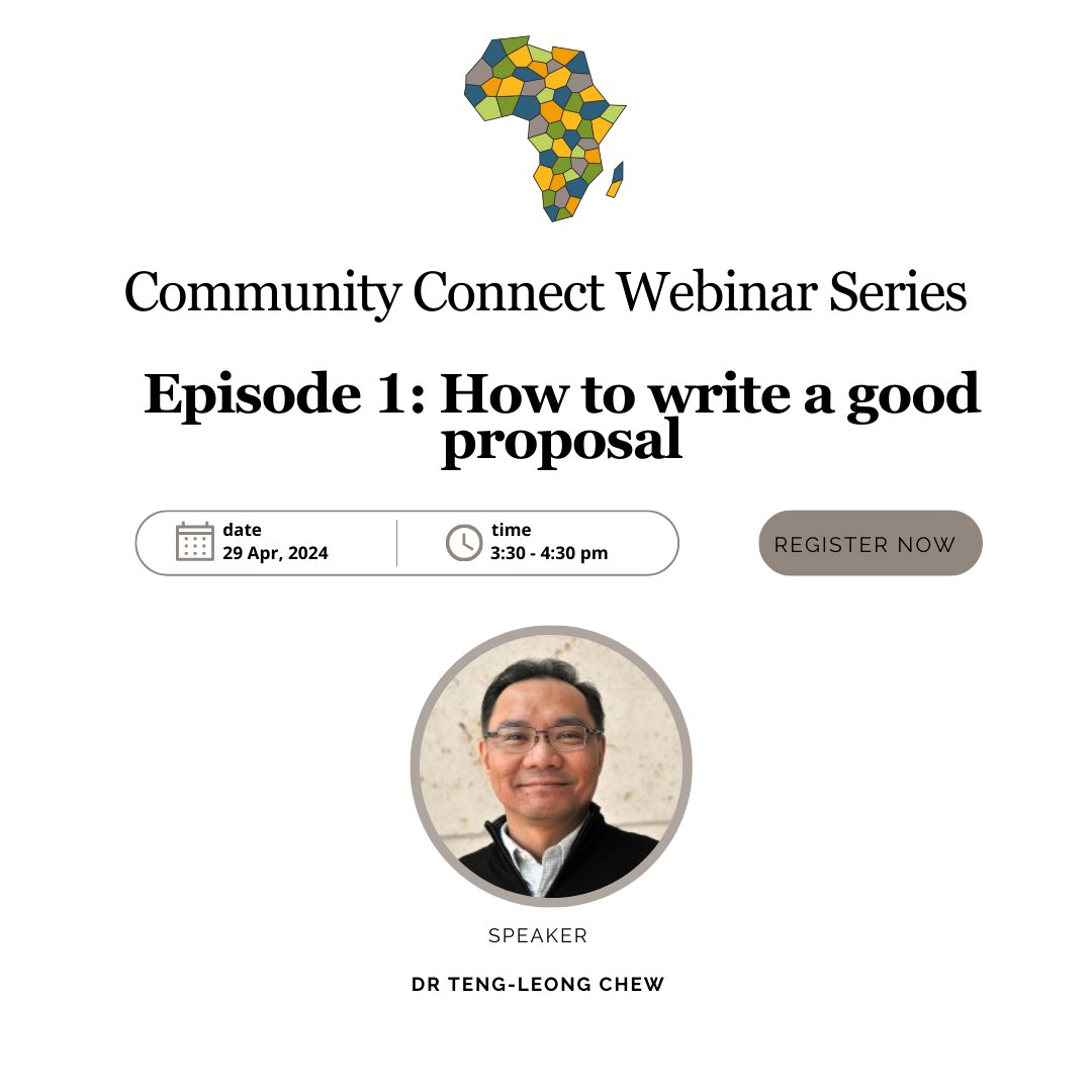 Join us for Episode 1 of the ABIC Community Connect Webinar Series, where @ScopeShifu will be discussing how to write a good proposal. Date: 29 April 2024 Time: 15:30 - 16:30 SAST Follow this link to register: bit.ly/3VQ7BEV