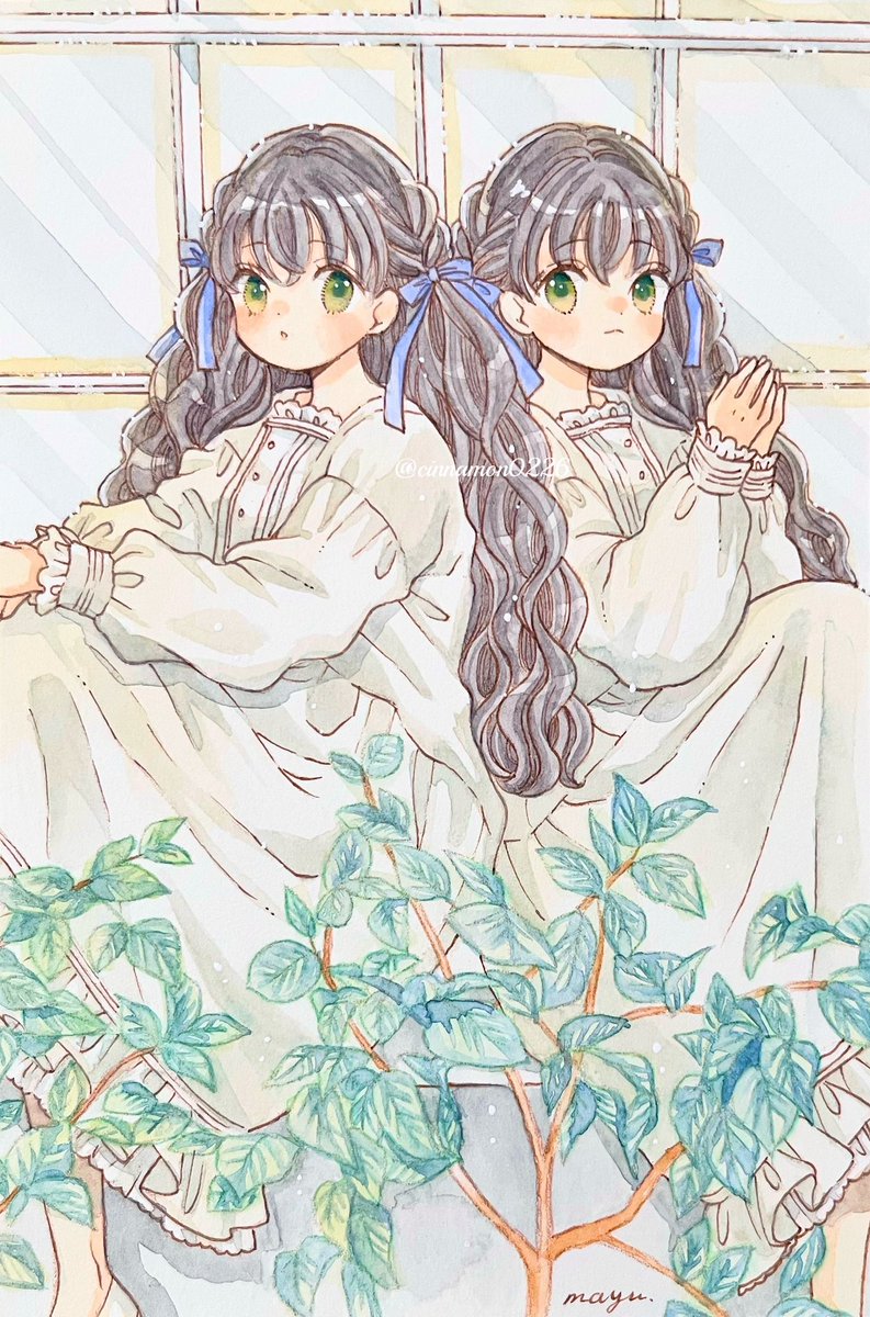 静寂の箱庭_二人だけの世界#アナログイラスト 」|真優のイラスト