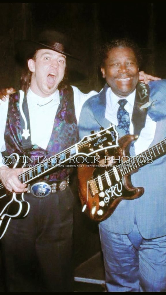 Stevie Ray Vaughan and B.B. King Photo by Vintage Rock Photos