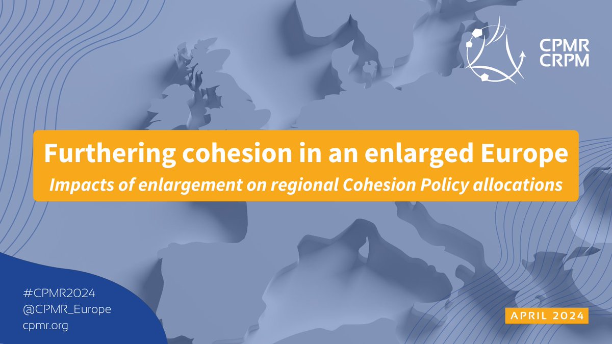 #Breaking | @CPMR_Europe will present its long-awaited study on the impact of #Enlargement on Cohesion Policy at REGI Committee @EP_Regional tomorrow! 🔴 Follow live ➡️ multimedia.europarl.europa.eu/fr/webstreamin…