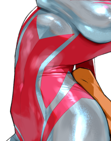 銀色の質感を出す方いい方法見つけた気がする!
けどまたレイヤーめっちゃ増えて管理が超面倒… 