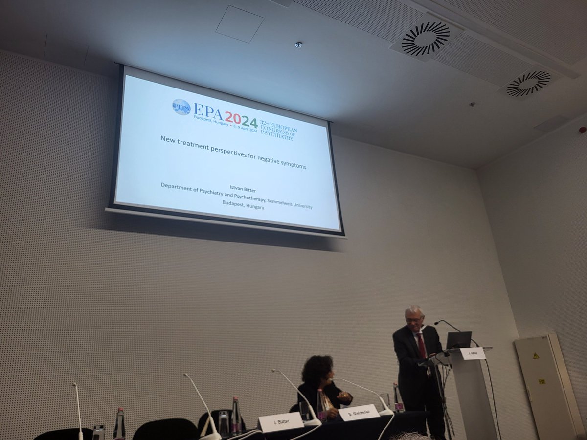 Matej Stuhec (@matejstuhec) on Twitter photo Professor Bitter is talking about negative symptoms of schizophrenia in Budapest. We should invest more into psychopharmacology ... Amazing talk, no more spaces in the room. #EPA2024 <a href="/Euro_Psychiatry/">European Psychiatric Association</a> Professor Bitter is talking about negative symptoms of schizophrenia in Budapest. We should invest more into psychopharmacology ... Amazing talk, no more spaces in the room. #EPA2024 <a href="/Euro_Psychiatry/">European Psychiatric Association</a>