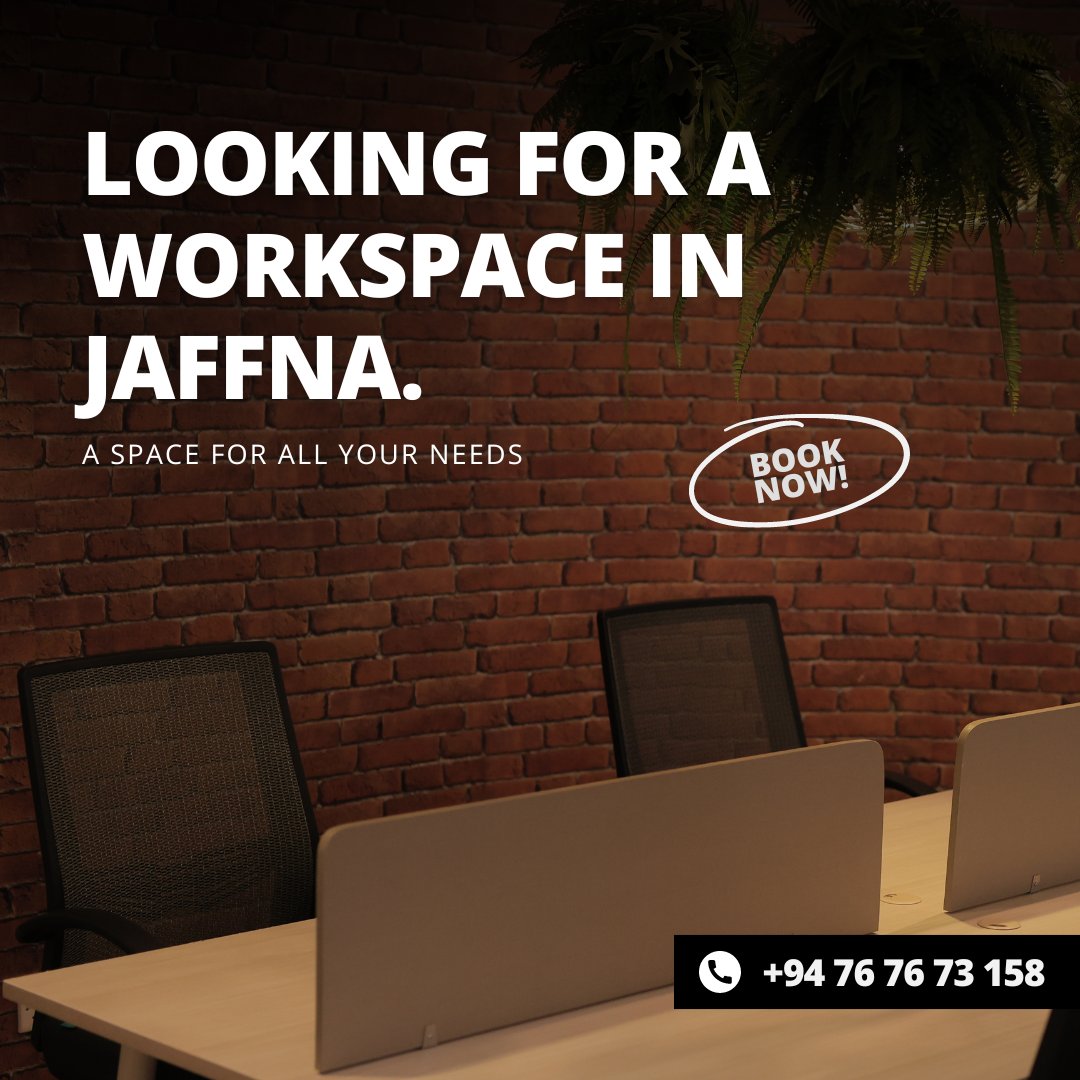 YarlITHub's tweet image. Beat the Heat, Boost Your Creativity: Kalam by Yarl IT Hub – Your Cool, Comfortable Co-working Space in Jaffna!

#Jaffna #Coworking #Spacce #Workspace #Yarl #YIT #Kalam #KalamByYIT