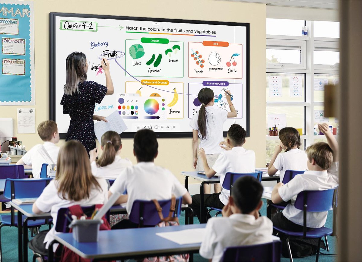 The Samsung WAC packages brilliant 4K UHD that elevates interactive learning with a pen-to-paper-like writing experience, thanks to its integrated whiteboarding tool. And truly built to last, its durable antimicrobial surface stands up to daily use. smsng.us/3JuRuW9.