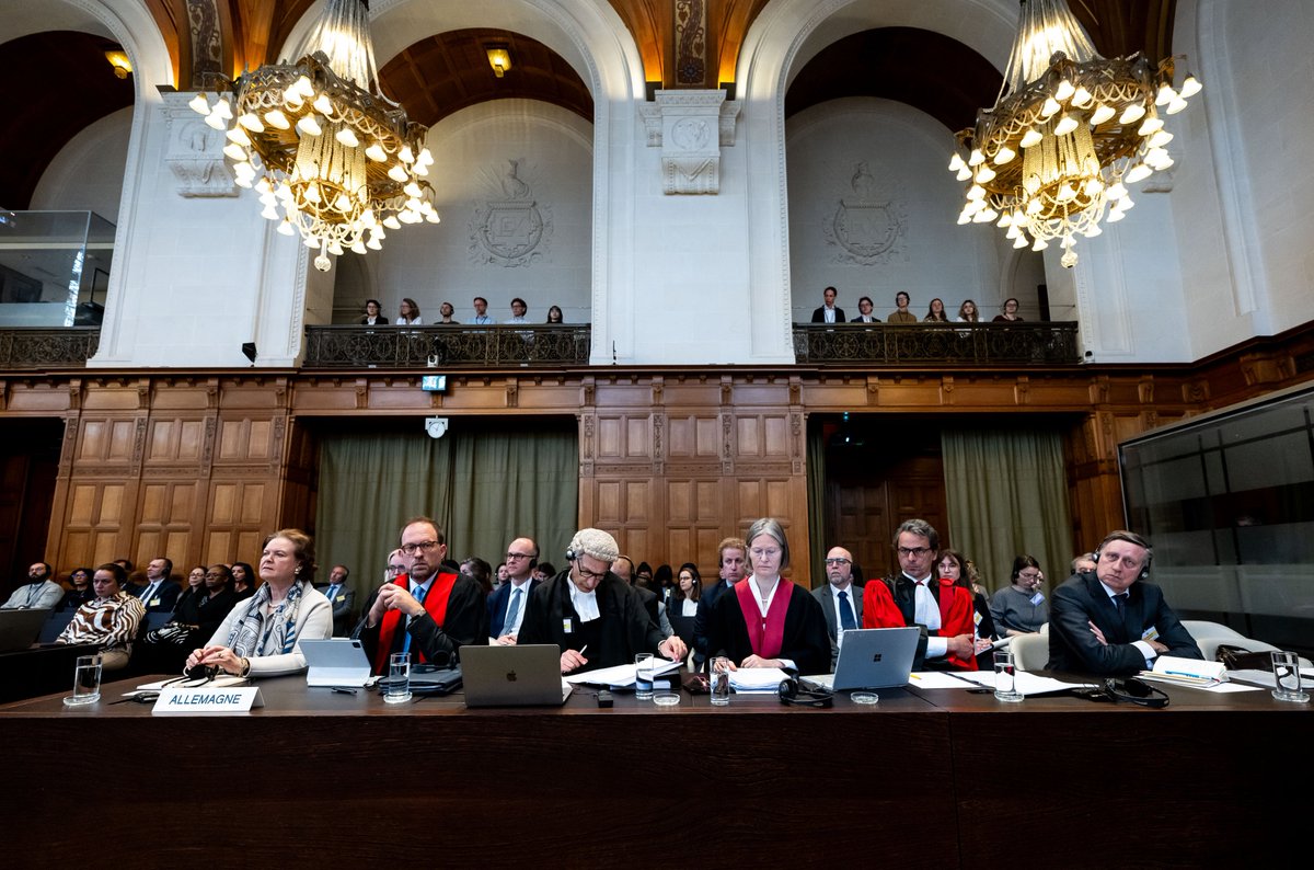 MULTIMEDIA: photos and videos of today's hearing in the case #Nicaragua v. #Germany held before the #ICJ are available here tinyurl.com/5n8r465p