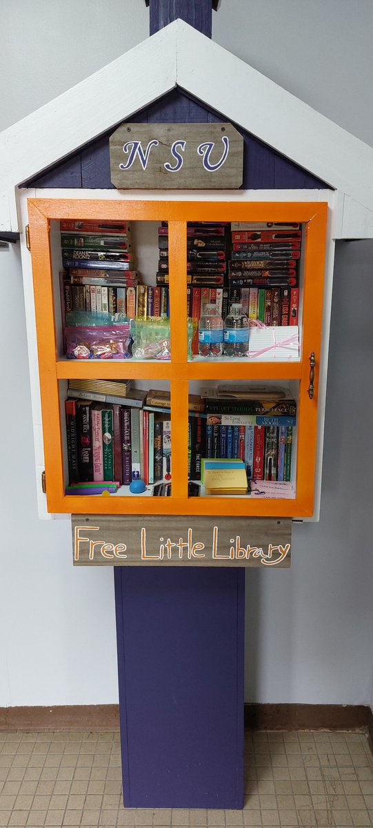 Hey, guys, the library has a little free library right outside the library entrance. If you want anything out of there, feel free to take what you want. If you want to leave a book or treat in there, feel free to do that as well.
