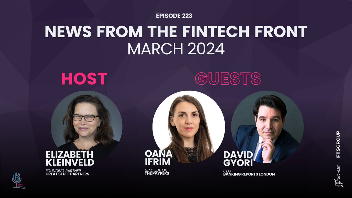 🚀 Dive into March #FintechFront hosted by @ekleinveld! With guests Oana Ifrim and @DavidGyori1, we explore CBDCs, acquisitions, EU regulations, BaaS challenges, banking anomalies, and innovative solutions shaping the fintech landscape. 📺 Watch here: youtu.be/z5qQ3lZNT24