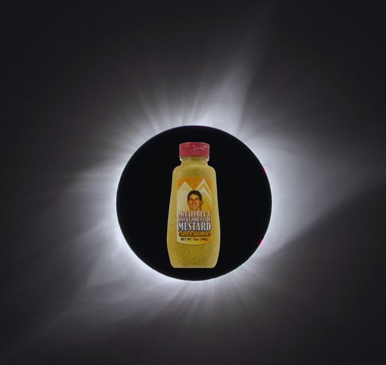 Looks like the mustard bottle decided to spice things up and eclipse the sun today! Better grab your hot dogs and sunscreen! #mustard #eclipse #makesgoodfoodtastebetter