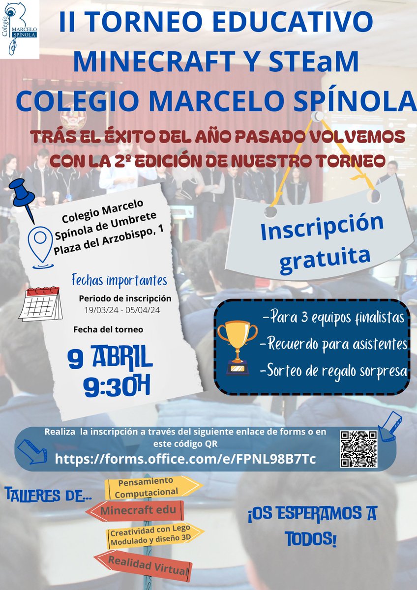 ColegioMarceloS's tweet photo. Todo preparado para el gran evento de mañana, en el que más de 120 alumnos/as nos visitarán y disfrutarán en una competición educativa única en nuestra provincia👋🏻🦉💙

@C_BuenPastor 
@iespdv 
@SFPaulaColegio 
@iesvelazquez5 
@maristassanlucar 
#IESPinoRueda 
#CEIPArcus https://t.co/hdFOsvCeAC