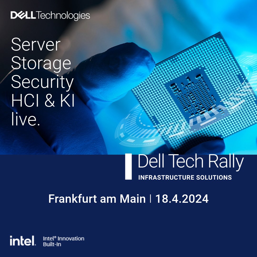 birgitinthenet's tweet photo. Wie Sie mit #KI und #GenAI Ihre Innovationskraft und Effizienz erhöhen, zeigen wir Ihnen auf der Dell Tech Rally in Frankfurt. Plus: 
➡️ das PowerStore-, VxRail- &amp; PowerEdge-Portfolio
➡️ wie Sie Workloads optimieren und Energieverbrauch senken
https://t.co/erHlNLZM1d
 #iwork4dell https://t.co/WPJy38HE2I