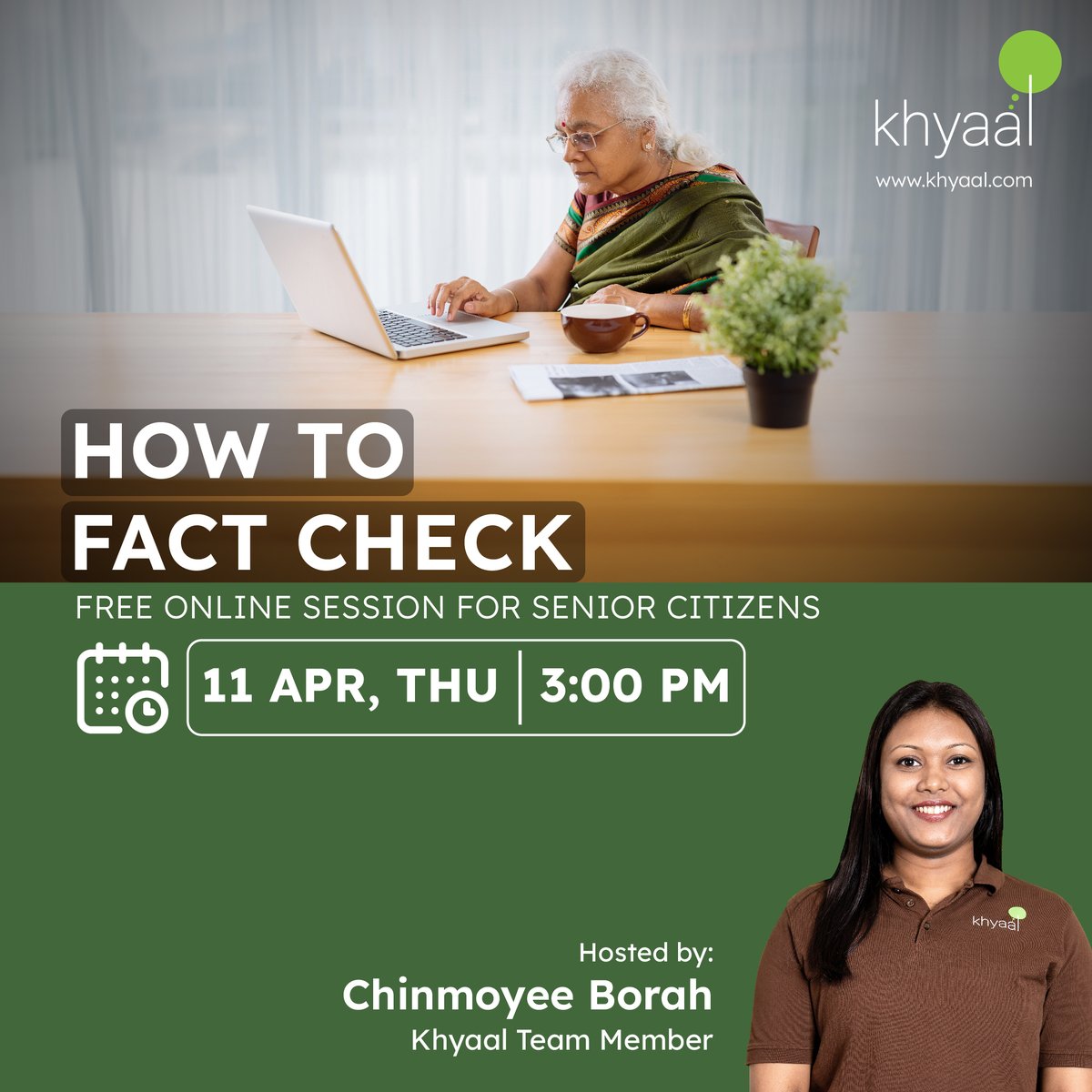 Learn how to verify information before believing or sharing it. Attend this free online session if you're 55 years or older, or share it with your elderly loved one. #factcheck #seniorcitizens
To attend our exclusive sessions:
📱 Download the app : bit.ly/3Kh2aFw
📞 Call…
