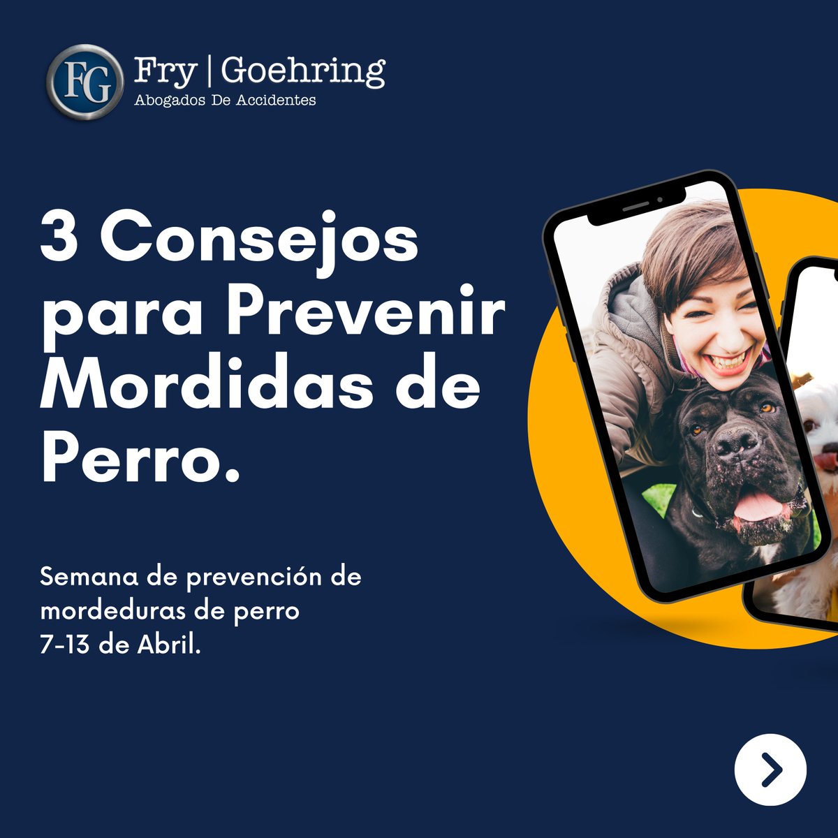 TusAbogadosDeGA's tweet image. ¡Del 7 al 13 de abril es la Semana de Prevención de Mordeduras de Perro! ¡Amamos a nuestras mascotas y queremos lo mejor para ellas! Para ayudar, hemos recopilado algunos consejos de la ASPCA. 

#FryGoehring #TusAbogadosDeGeorgia #DogBitePrevention