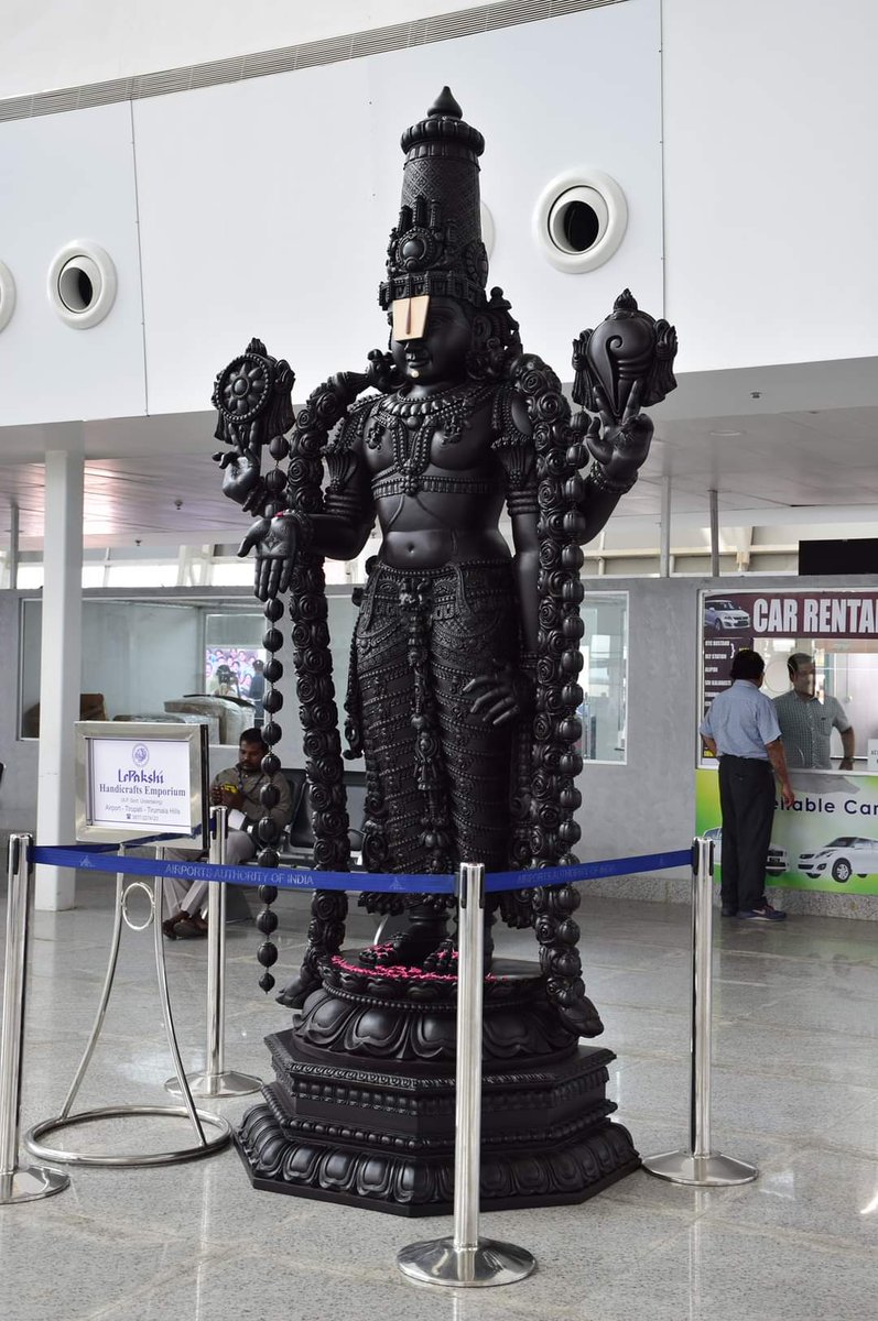 Venkateshwara Swamy Murti at the Tirupati Airport 🚩