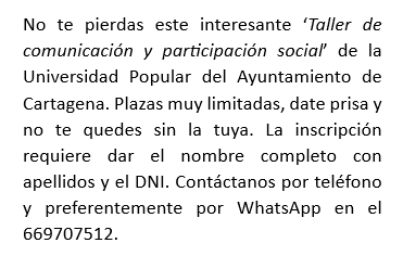 avvpsa's tweet photo. Taller de comunicación y participación social
.
.
.
#poligonosantaana #construyendobarrio #avvpoligonosantaana #clubmayoresmayorazgo #UPOUT #universidadpopular #aytocartagena https://t.co/W9smj3eY8l