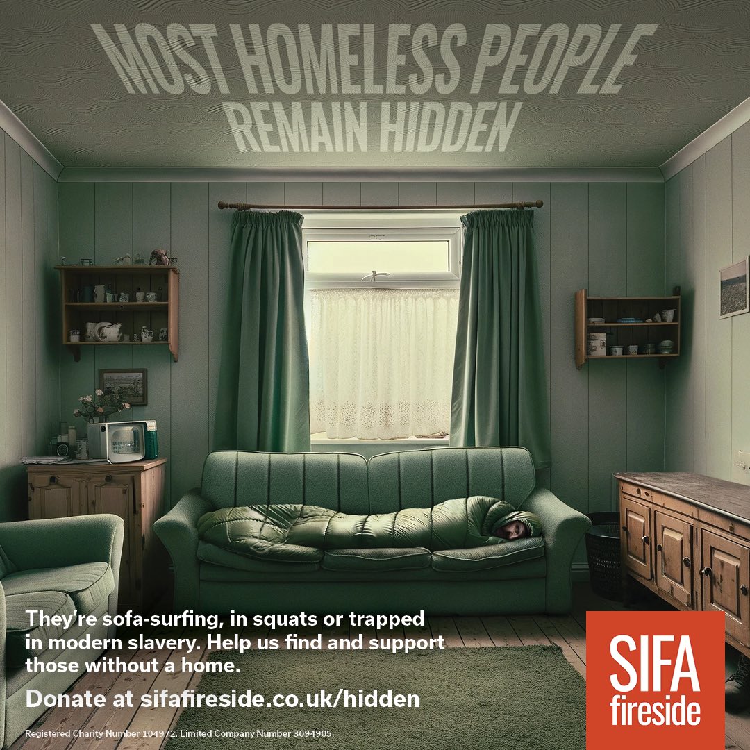 Most homeless people remain hidden. Checkout @Sifafireside campaign here sifafireside.co.uk/hidden/