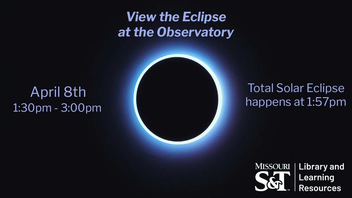 Join us at the Observatory today at 1:30pm!!!! #sandtlibrary #eclipse2024