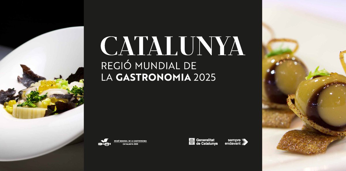 📢 Catalunya serà Regió Mundial de la Gastronomia 2025, una oportunitat única per posar en valor el nostre patrimoni agroalimentari i culinari.  
Si pertanys al sector productiu, de la restauració o del turisme enogastronòmic, adhereix-t’hi #CRMG2025 
✍️somgastronomia.cat/adhereix-thi/