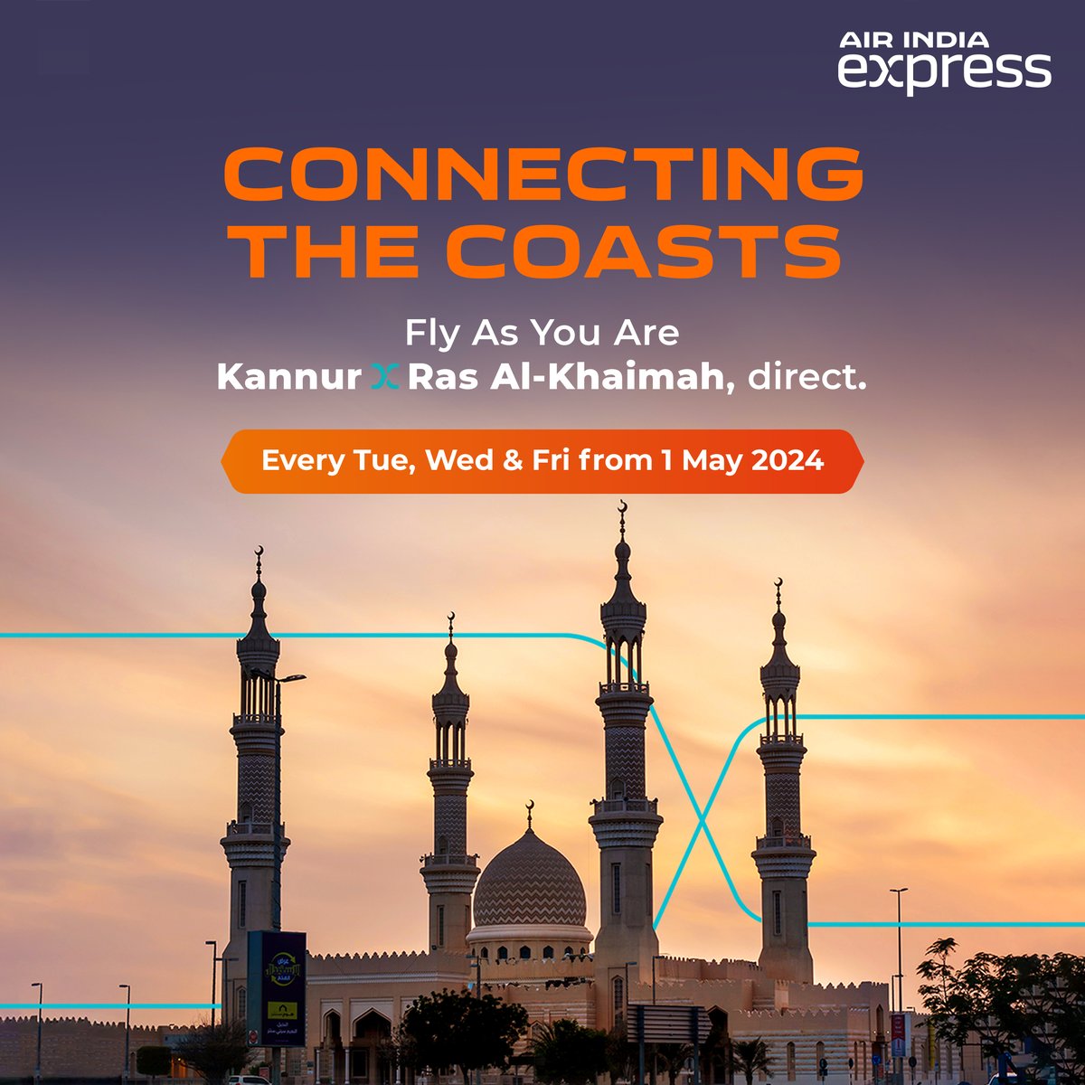 Escape to the serene shores of Ras Al-Khaimah or explore the vibrant coastal life of Kannur. Introducing direct flights thrice a week between Kannur and Ras Al-Khaimah from 1 May 2024. #FlyAsYouAre with Gourmair hot meals, plush comfy seats and exclusive loyalty benefits. Log in