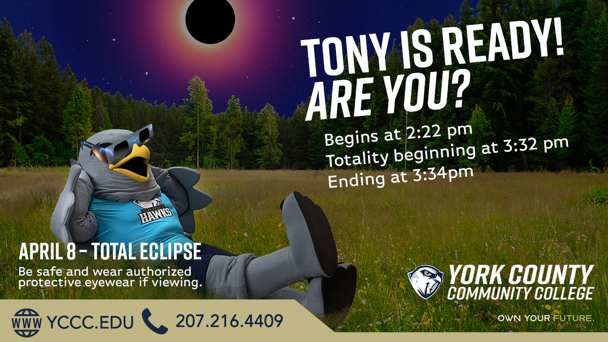 Grab your eclipse glasses, and marvel at the beauty of the universe today HAWK NATION!  #yorkcountyhawks #solareclipse #ccmonth