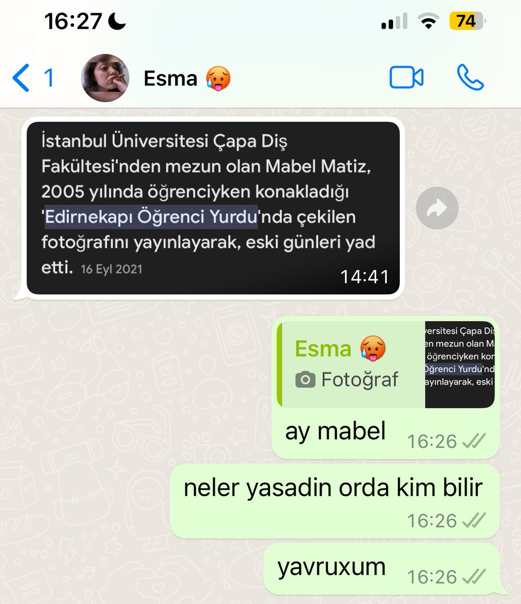 mabel matizle ayni yurtta kalmisiz