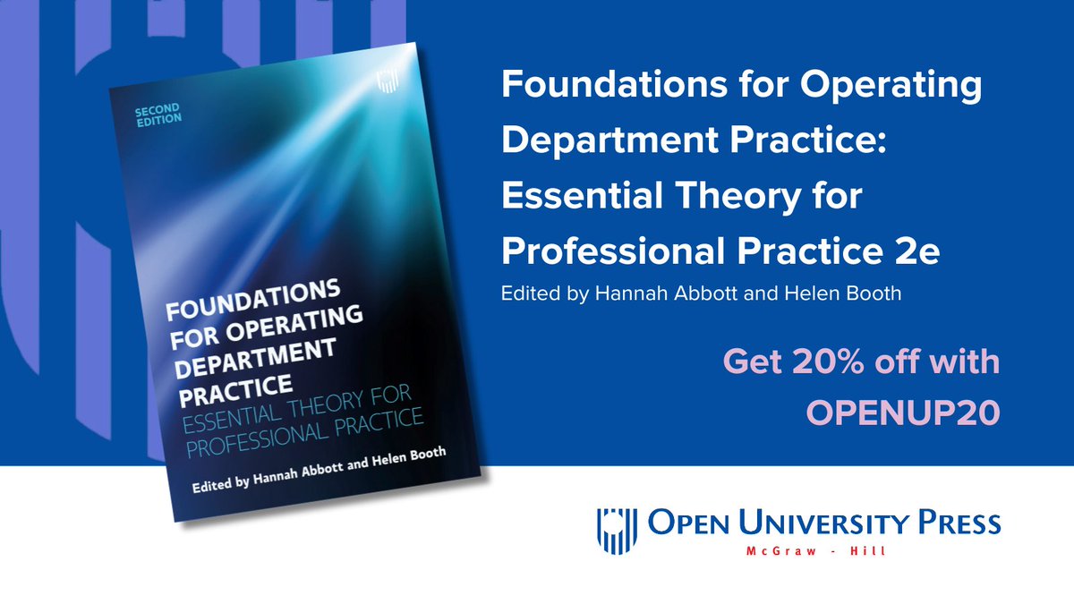 “It is my belief that this book should be included on the reading list of all #ODP programmes and #Perioperative HEI Programmes.” John Dade, IPP, @SaferSurgeryUK 🚨 Out now! The brand new, 2nd edition of Foundations for Operating Department Practice: bit.ly/4amOVkw