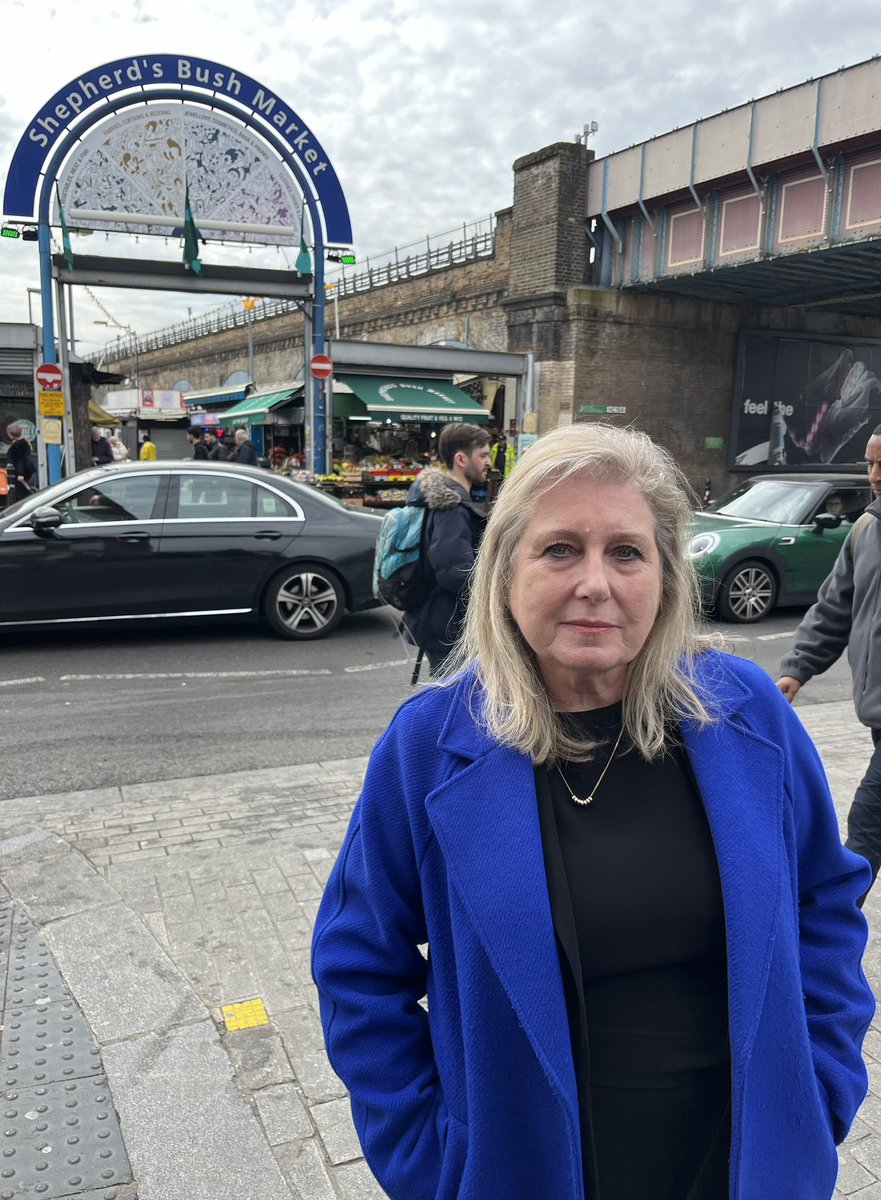 In west London to promise more borough based policing if she’s elected Conservative mayoral candidate Susan Hall said she “wished so many things had not been closed” when asked if Boris Johnson was to blame for beginning the process of cutting community policing @BBCRadioLondon