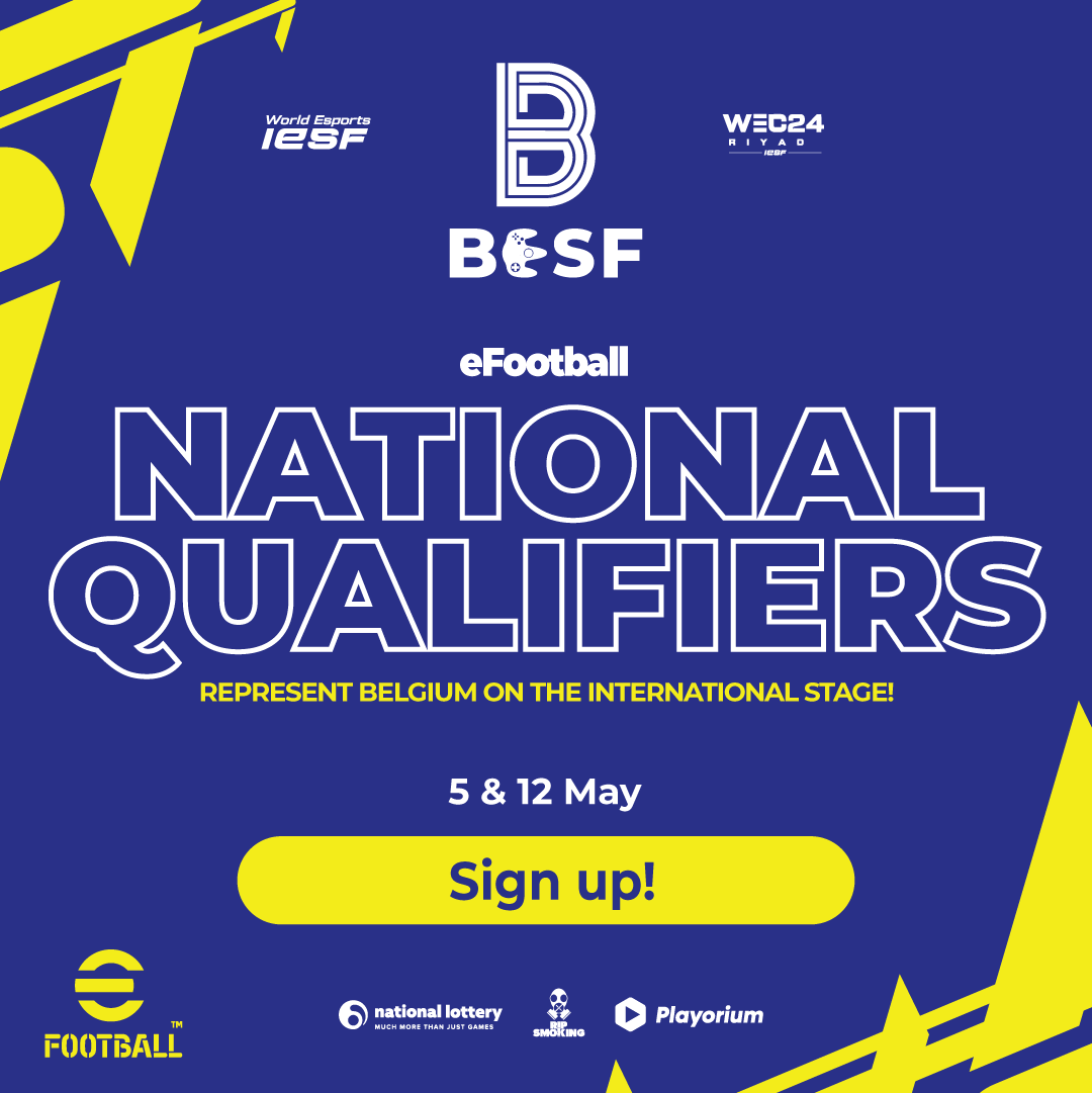 Calling all Belgian eFootball players! 🇧🇪 
Secure your spot to represent Belgium at the IESF World Esports Championship! 
Register now for the online or the offline qualification: besf.be/news/national-… 
#eFootball #wec24 #omdathetkan #parcequecestpossible