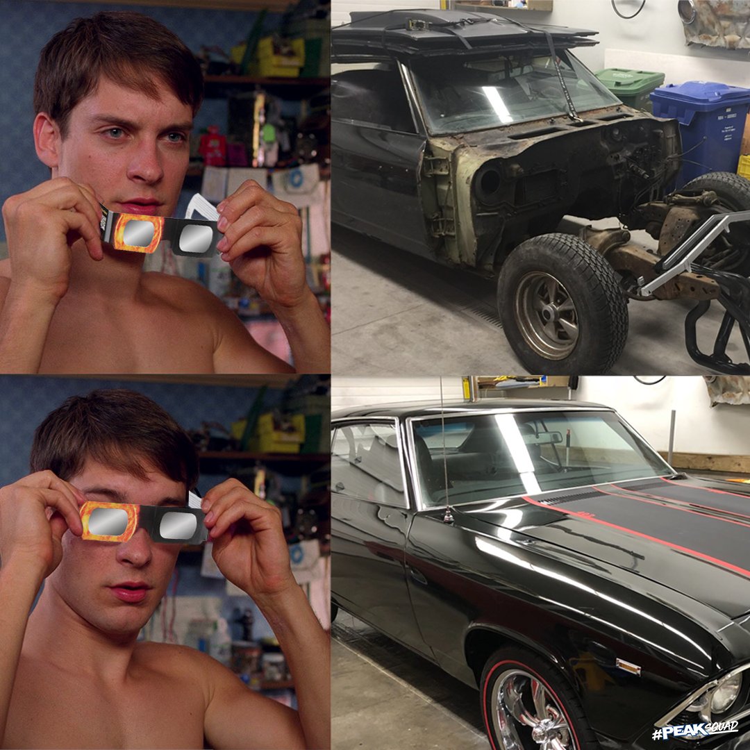 Is this how these work for a once in a lifetime build because it takes me 40 years to finish? #PEAKSquad #solareclipse #eclipse #meme 📸: Car build by matster13 on Imgur