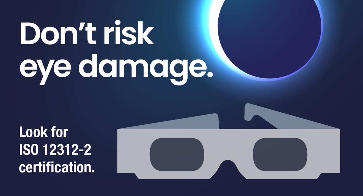 Today's the day to witness the solar eclipse in #Niagara! Remember, there's only one set of eyes you'll ever have - so let's keep them safe. Use ISO-certified eclipse glasses to avoid risking your vision. Safety first, always! #SolarEclipse