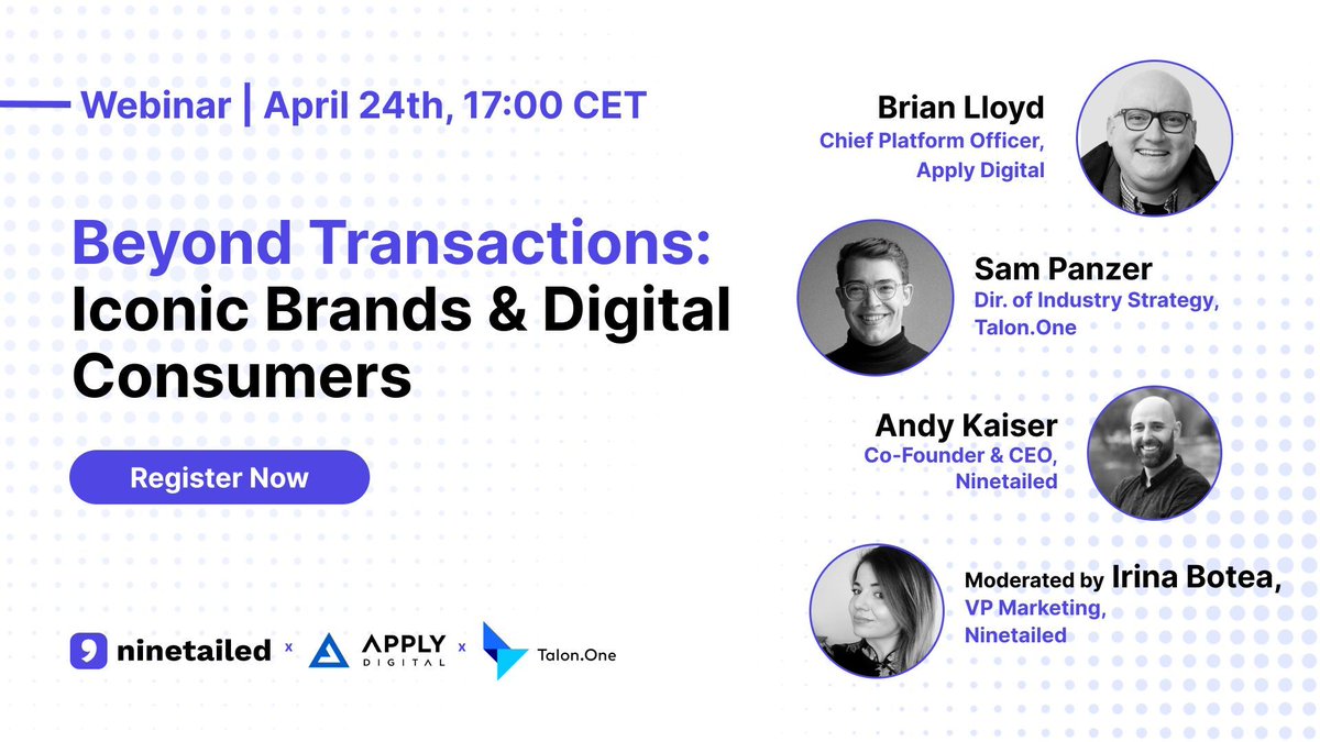 Join us on April 24th for a discussion featuring industry experts as Brian Lloyd from Apply Digital, and Sam Panzer from TalonOne and our own Andy Kaiser from Ninetailed, as we unravel the secrets behind digital experiences that captivate all audiences.
buff.ly/49sXF7i