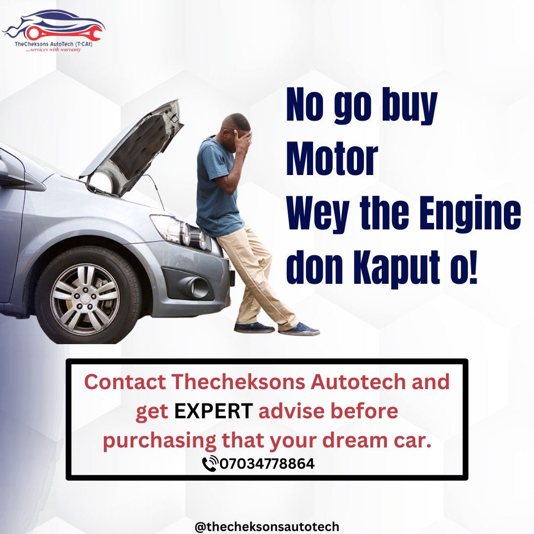Don't be like Mr. X; contact Thecheksons Autotech today before purchasing your dream car (used) to enable us to give you expert advice and ensure you get value for your money.

#Vehiclesafety #vehicleemergency #Aycomedian #cars #deltastate #mummyzee #Bureaudechange