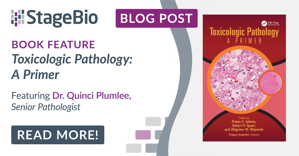 StageBio senior pathologist Dr Quinci Plumlee co-authors chapter on the male reproductive system of the adult rat in new textbook titled, “Toxicologic Pathology, A Primer”. Learn more: hubs.ly/Q02rT4_h0 #ToxPath #Pathology #Toxicology @CRCPress