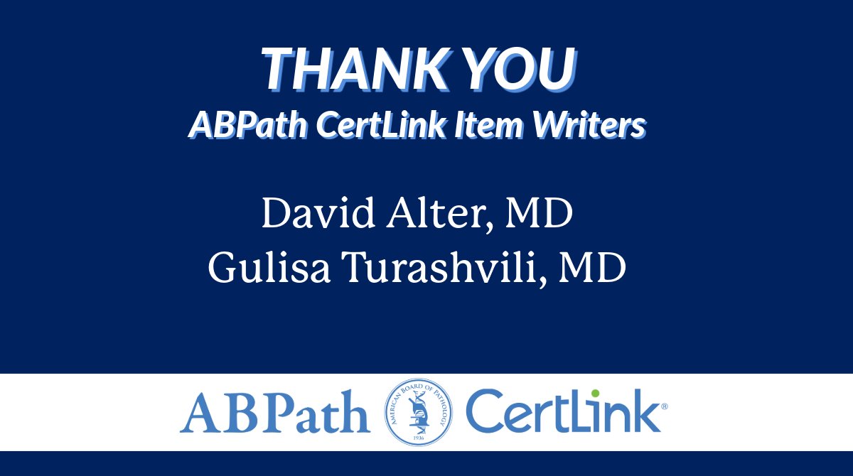 🌟 A very special thank you to our Volunteer Item Writers for ABPath CertLink! Dr Alter and Dr. Turashvili each contributed 27+ questions to be used in CertLink in 2023, enhancing Continuing Certification in #pathology. Your dedication is greatly appreciated!