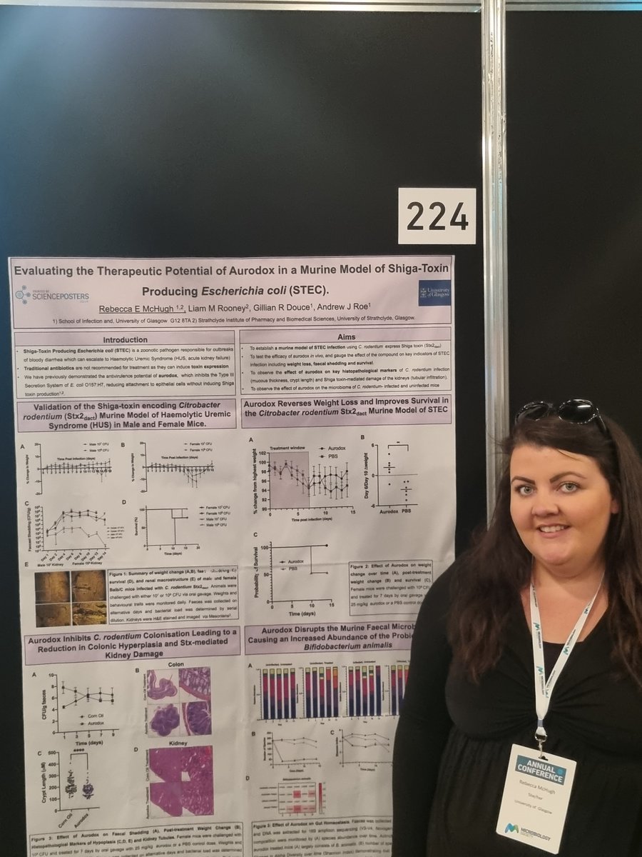 It's that time of year again... If anyone would like to chat about aurodox or Citrobacter model of STEC my poster number is A224 #microbio24