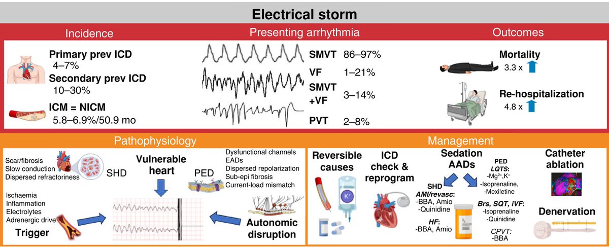 #EHRA2024 simultaneous publication in #Europace Management of patients with an electrical storm or clustered ventricular arrhythmias: a clinical consensus statement of the European Heart Rhythm Association of the ESC—endorsed by the Asia-Pacific Heart Rhythm Society, Heart