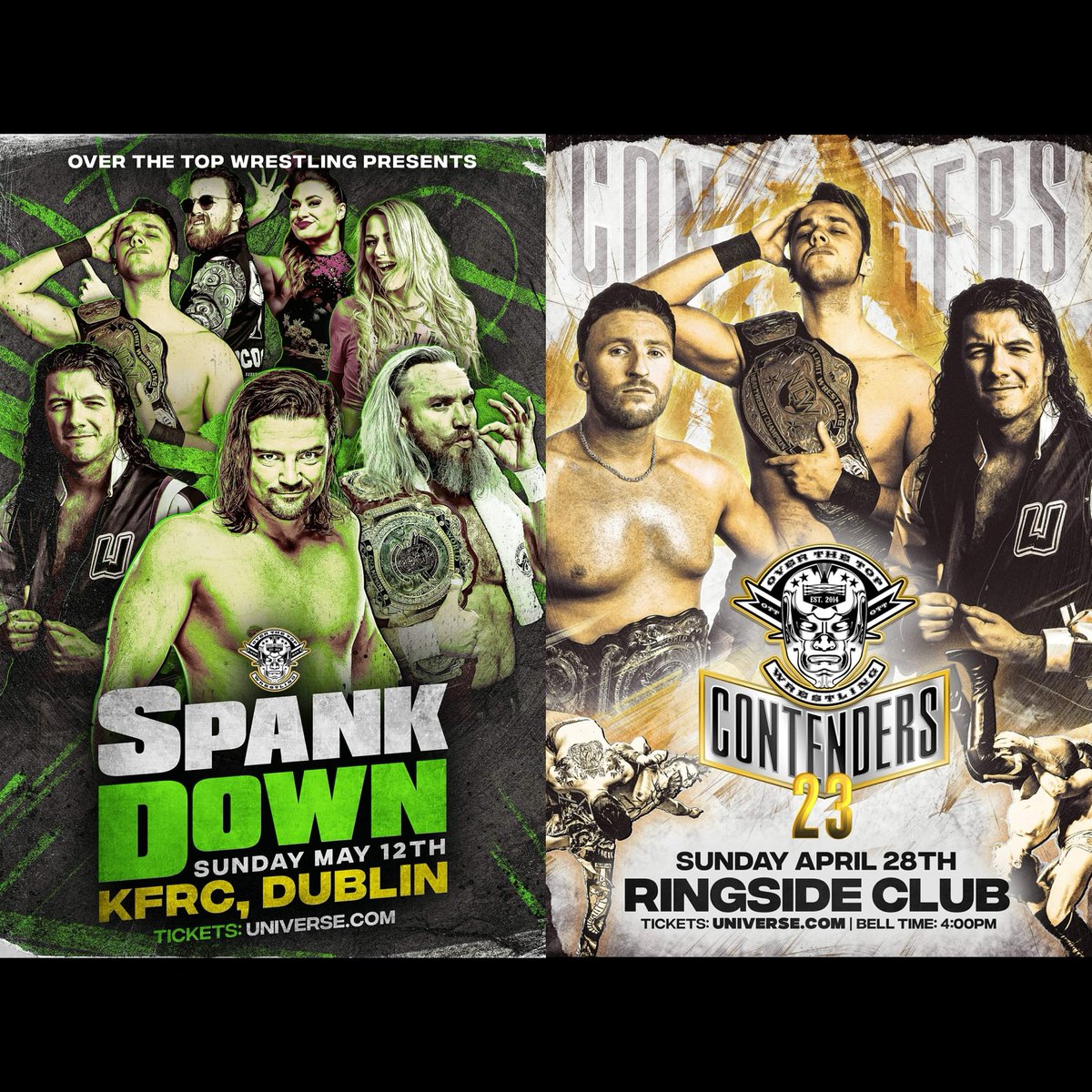 The Road To #ScrapperMania Continues CONTENDERS 23 April 28th Ringside Club #Dublin SpankDown May 12th KFRC #Dublin All Ages, Full Bar 🎟️TICKETS🎟️ universe.com/ottwrestling #OTT