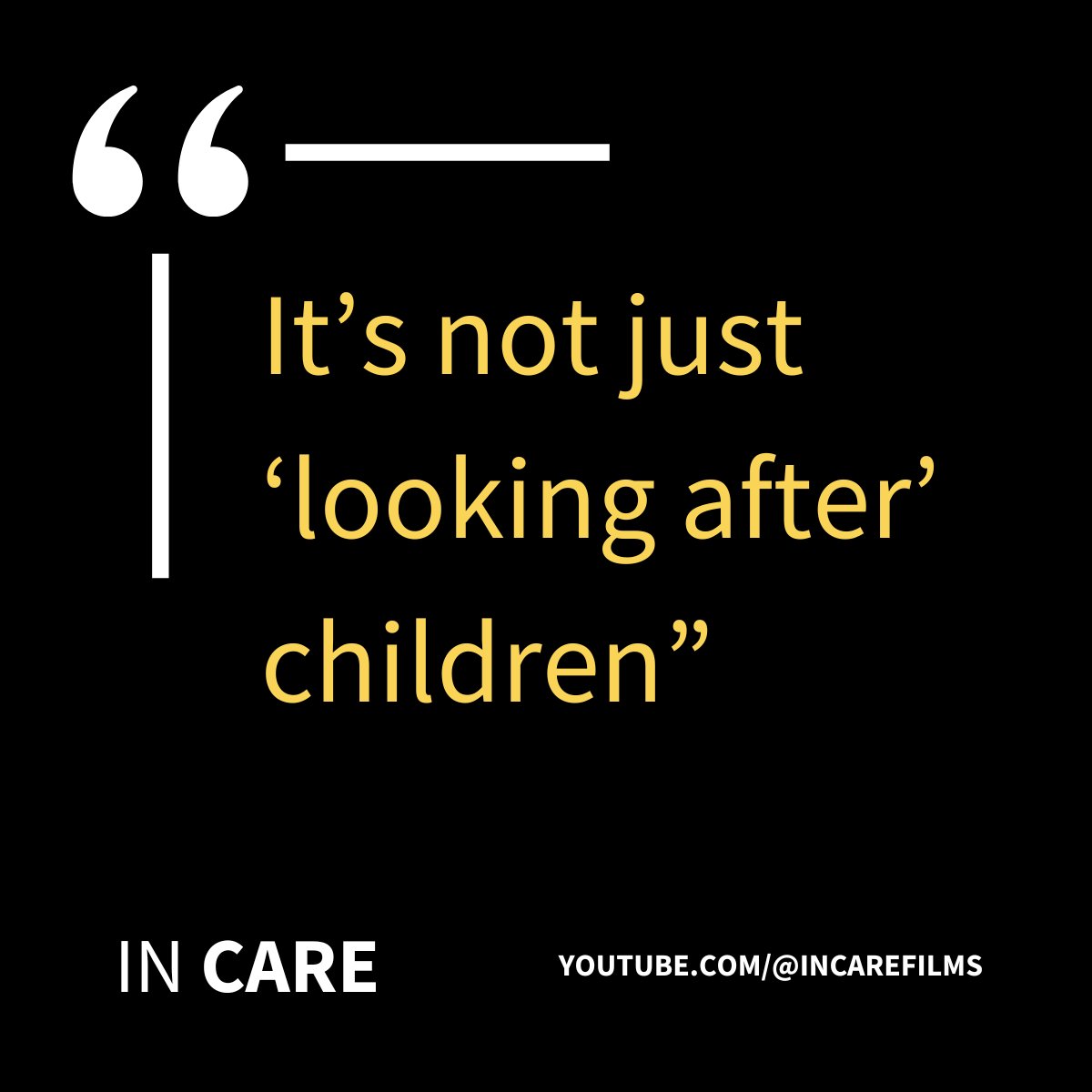 More and more support for our original short documentary series 'IN CARE'. If you haven't already, check out the first two episodes on our youtube channel and subscribe if you'd like to keep up to date. New episode coming soon! lnkd.in/eQrZhubv #INCAREFILMS