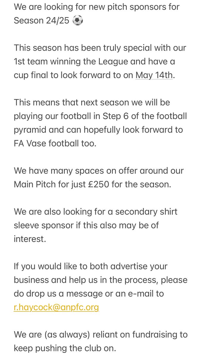 Allexton & New Parks FC tweet media