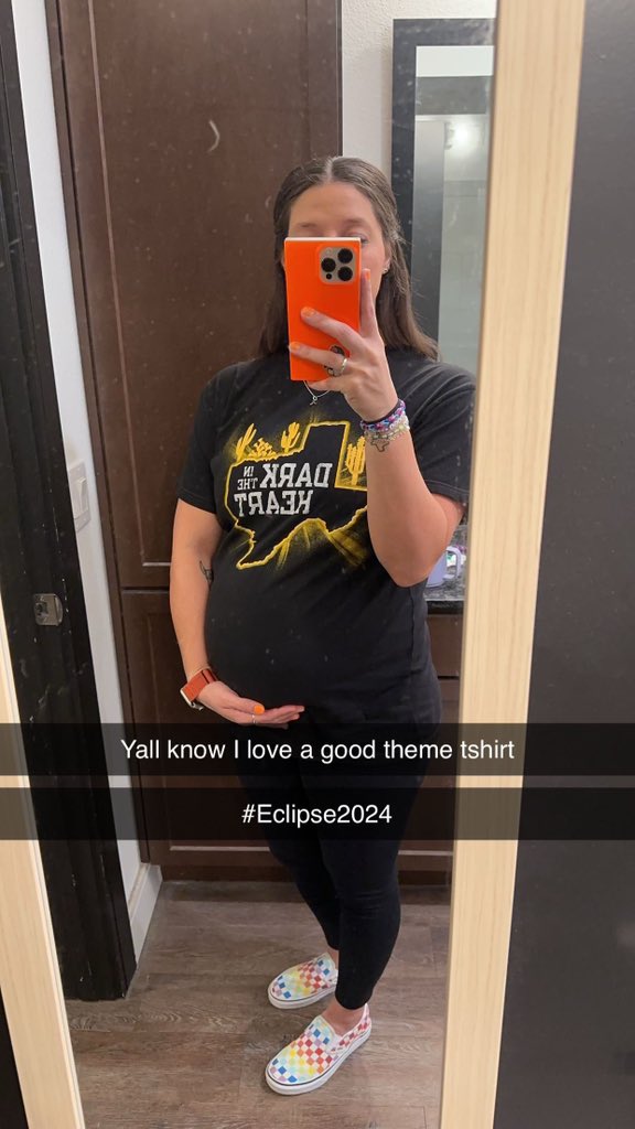 And no, my belly isn’t the eclipse, MOM