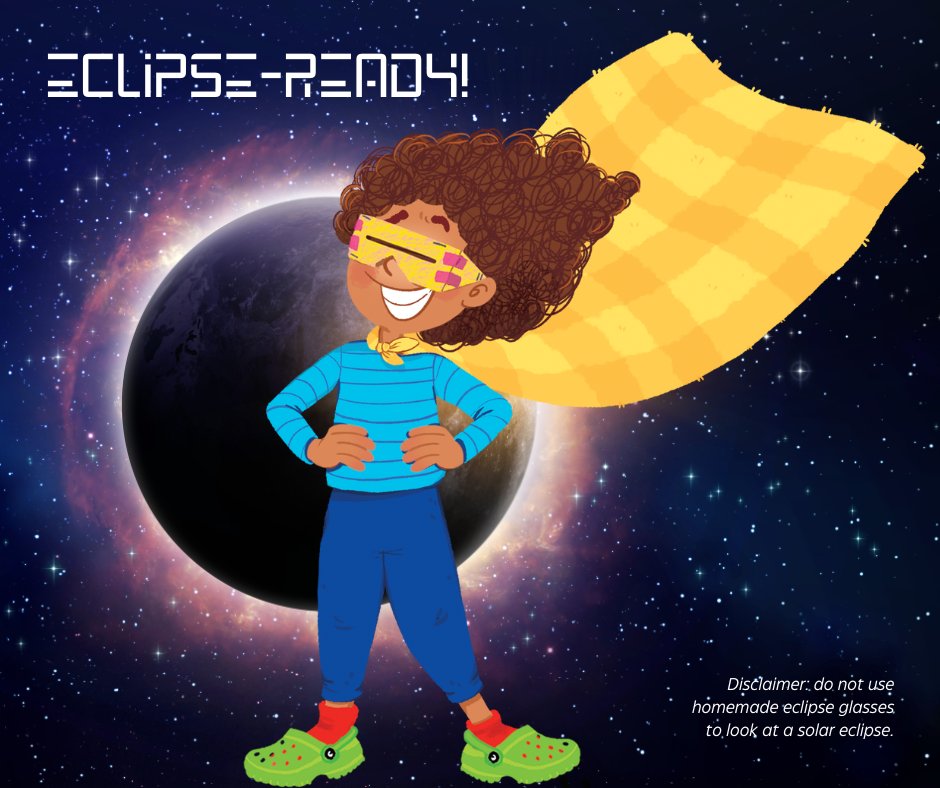 Ready for the eclipse today? Be safe and enjoy! #eclipse #SolarEclipse2024 Pre-order My Mom Is Not a Superhero today: dc-canada.ca/my-mom-is-not-…