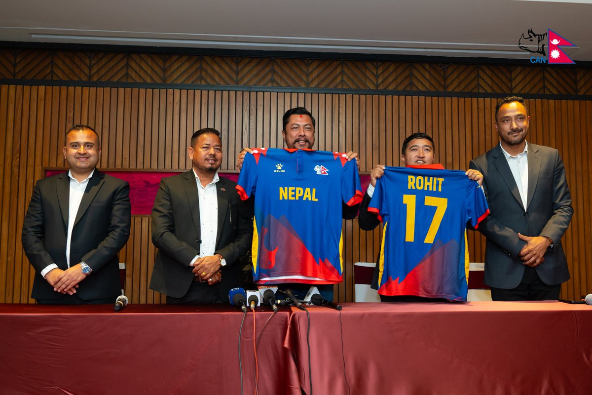 Revealing Nepal’s Official Playing kit as we gear to take on the global stage, at the prestigious ICC Men’s T20 World Cup 2024! 🇳🇵🏏

#WorldCupYear2024 | #OneBallBattles | #NepalCricket | #HappyDressingRoom